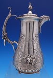 Chased Vine by Gorham Coin Silver Tea Set 4pc Gothic Style #140 w/Monogram #7642