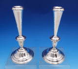 Rogers Sterling Silver Candlestick Pair #210 65/17 9" x 4 1/8" Weighted (#8195)