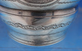 English Georgian Sterling Silver Creamer London 1802 Leaf Egg Border (#8389)