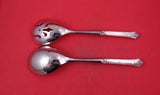 Damask Rose by Oneida Sterling Silver Salad Serving Set WS Original 10 3/4"