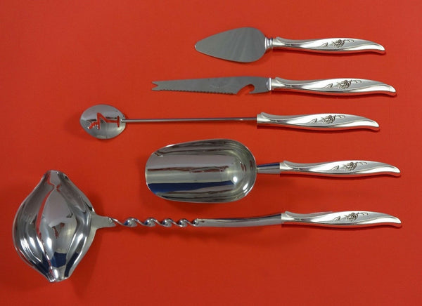 Rose Ballet by International Sterling Silver Cocktail Party Bar Set 5pc Custom