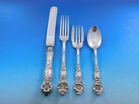 Wild Rose by Watson Sterling Silver Flatware Set Service 87 pieces