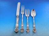 Wild Rose by Watson Sterling Silver Flatware Set Service 87 pieces