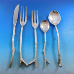 Twigware by Michael Aram Silverplated Cast Brass Flatware Set Branches 25 pc New
