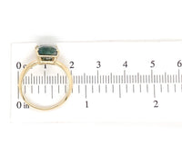 14k Yellow Gold 3 Carat Emerald Cut Moss Genuine Natural Agate Ring (#J7148)