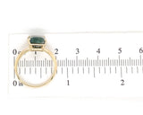 14k Yellow Gold 3 Carat Emerald Cut Moss Genuine Natural Agate Ring (#J7148)