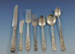 Repousse by Kirk Sterling Silver Flatware Set For 8 Service 66 Pieces