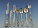 Repousse by Kirk Sterling Silver Flatware Set For 8 Service 66 Pieces
