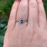 14k Yellow Gold .94ct Genuine Natural Ceylon Blue Sapphire Ring 6.75 (#J7318)