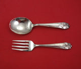 American Metal Crafts by Amcraft Sterling Silver Baby Set 2pc 4 3/4" Infant