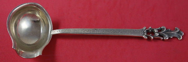 Swedish .830 Silver Gravy Ladle with Spout Chased on Reverse Circa 1947 8"