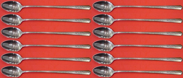 Rambler Rose by Towle Sterling Silver Iced Tea Spoon Set 12 pieces 8"