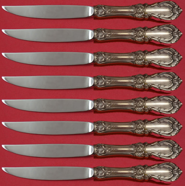 Burgundy by Reed & Barton Sterling Silver Steak Knife Set 8pc Not Serr Custom