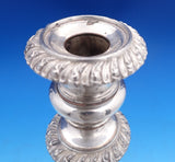 English Sheffield Silver on Copper Candlestick Pair 10 1/2" x 4 5/8" (#8554)