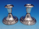 Strasbourg by Gorham Sterling Silver Candlestick Pair Plain Top #1129 (#9258)