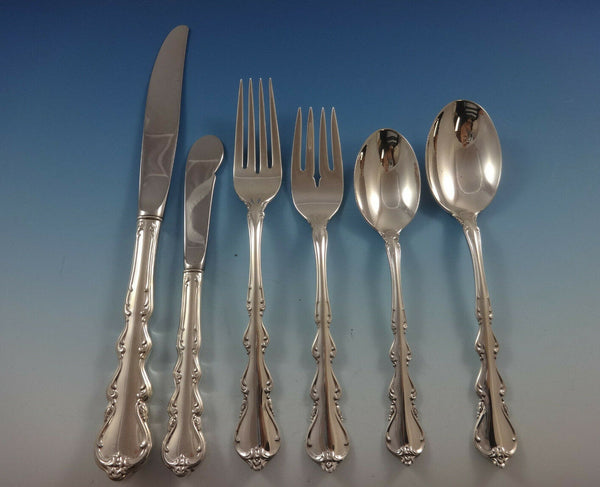 Angelique by International Sterling Silver Flatware Set For 8 Service 55 Pieces