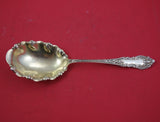 Cupid by Dominick and Haff Sterling Silver Berry Spoon Gold Washed 9" Serving