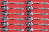 Wedgwood by International Sterling Silver Teaspoon Set 12 pieces 5 7/8"