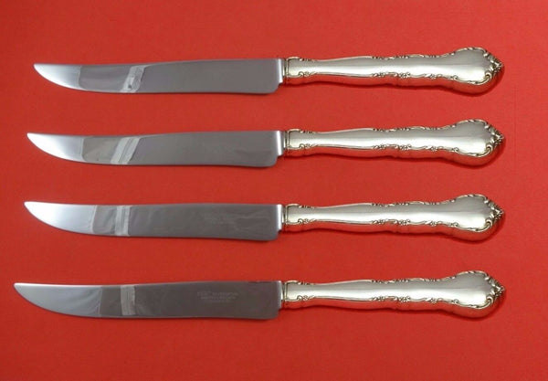 Mignonette by Lunt Sterling Silver Steak Knife Set 4pc Large Texas Sized Custom