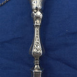Sterling Tussie Mussie with Hand Engraved Leaves and Scrollwork (#J7462)