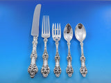 Old Orange Blossom by Alvin Sterling Silver Flatware Set Service 68 pcs Dinner