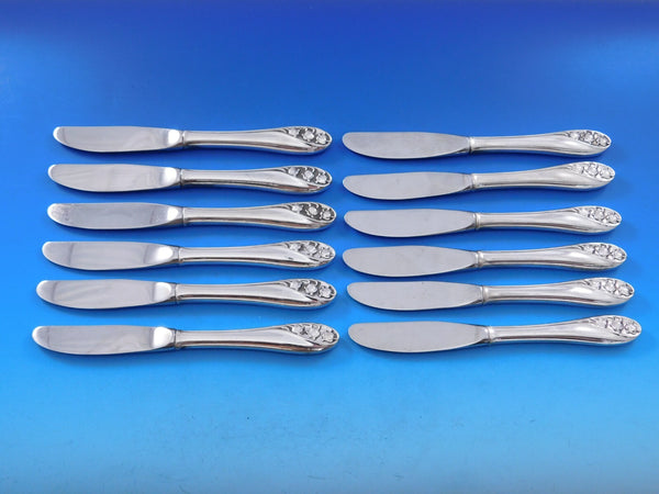 Lily of the Valley Gorham Sterling Silver Butter Spreader HH Modern Set 12 pcs