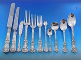 English King by Tiffany & Co Sterling Silver Flatware Set Service 180 pcs Dinner