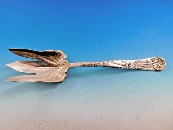 Vine by Tiffany and Co. Sterling Silver Salad Serving Fork with Pea Pod 10 3/4"