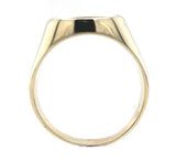 10k Yellow Gold Genuine Natural Black Onyx and Diamond Men's Ring (#J6538)