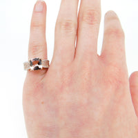 10k Gold 2.85ct Genuine Natural Morganite Ring w/ White and Pink Diamonds #J4399