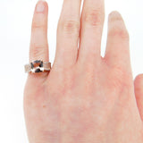 10k Gold 2.85ct Genuine Natural Morganite Ring w/ White and Pink Diamonds #J4399