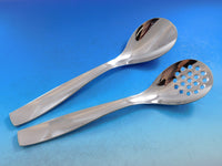Designer Mixed Stainless Steel Flatware Set #4 Service 62 Pieces Modern Unused