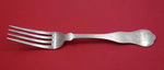 Vanderslice Coin Silver Dinner Fork Plain with Kings Outline 8 5/8"