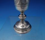 Russian 84 by Unknown .875 Silver Vodka Glass Bright-Cut 4" x 1 1/2" (#5211)