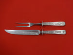 Chased Classic by Lunt Sterling Silver Steak Carving Set 2pc Vintage