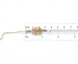 10k Yellow Gold Victorian Diamond Lavaliere Pendant with Leaves (#J5545)