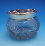 Art Nouveau Sterling Silver Vanity Set with Lilies Motif 8pc w/Monogram (#9115)