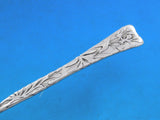 Lap Over Acid Etched by Tiffany Sterling Silver Melon Spoon with Flowers 6"