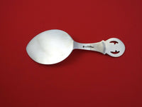 Danish Sterling Pastry Server FH AS hand wrought hammered leaf handle 6 7/8"