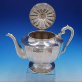 Austrian Silver 8" x 11" Tea Pot with Fluted Body made in Pest Vintage (#4254)