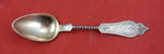 Duhme Brite Cut Sterling Silver Teaspoon rose gold twisted handle 5 3/4"
