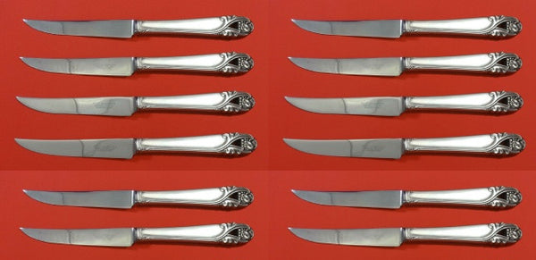 Spring Glory by International Sterling Silver Steak Knife Custom Set 12pc 8 1/2"