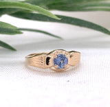 Vintage 14k Gold .21ct Sky Blue Genuine Natural Sapphire Child's Ring (#J7475)