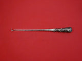 Pattern Unknown by Shiebler Sterling Button Hook w/ seashell handle 9"