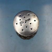 GW George Wish English Sheffield Sterling Silver Pepper Shaker Thistle (#6652)