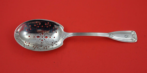 Saint Dunstan by Tiffany & Co. Sterling Ice Spoon pierced, square shoulde 9 1/8"