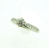 14k White Gold Genuine Natural Diamond Engagement Wedding Ring Set 1ct (#J2663)