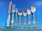 Heraldic by Whiting Sterling Silver Flatware Set For 12 Service 100 pcs Dinner
