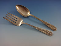 Repousse by Kirk Sterling Silver Flatware Set For 8 Service 54 Pieces
