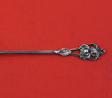 Wallace Sterling Silver Cocktail Fork w/  Violet Motif Pierced Handle #80 5 5/8"